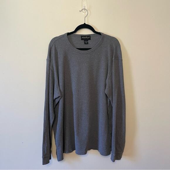 Eddie Bauer Other - Eddie Bauer L gray cotton solid long sleeve t-shirt gorpcore outdoor textured